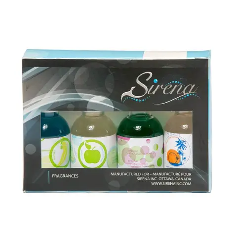 Sirena Fragrance Pack for Twister Home Cleaning System - Aroma Blend Scented Freshener Oils (4 Bottles: Eucalyptus Mix, Pine, Tropical Escape, Sage) - Aromatherapy Diffuser Oil, Easy to Use, Add to Water, Fill with Scent, Nasal Relief