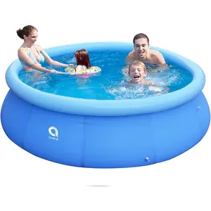 Inflatable Top Ring Swimming Pools for Adults Outdoor Easy to Set 10 ft X 30 in Blue