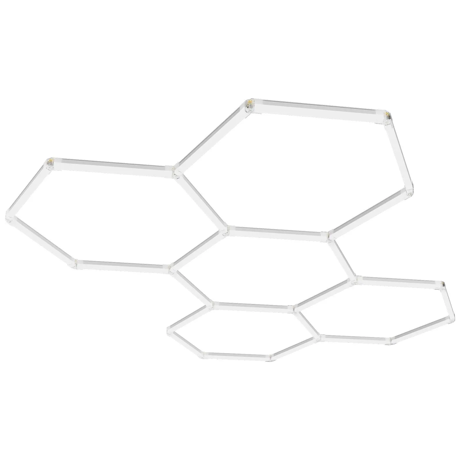【summerfinds】VEVOR Hexagon Garage Lights, 26400LM, 6500K 5 Grid Systems Honeycomb Hexagonal Garage LED Lights, DIY Cool White Car Detailing Garage Ceiling Lighting Bright Shop Light for Gym Basement Workshop