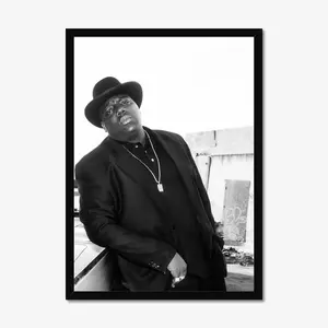 The Notorious B.I.G. Poster, The Notorious B.I.G. Street Poster, Hip Hop Legend Wall Decor, 90s Rap Icon Print, Rap Artist Wall Art Room Gift