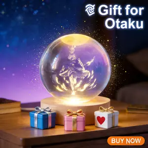 DBZ 3D Glowing 7-Color Crystal Ball LED Night Light 3.15 Inch USB-Powered Ambiance Enhancer Romantic Valentine's Day Gift for Anime Fans