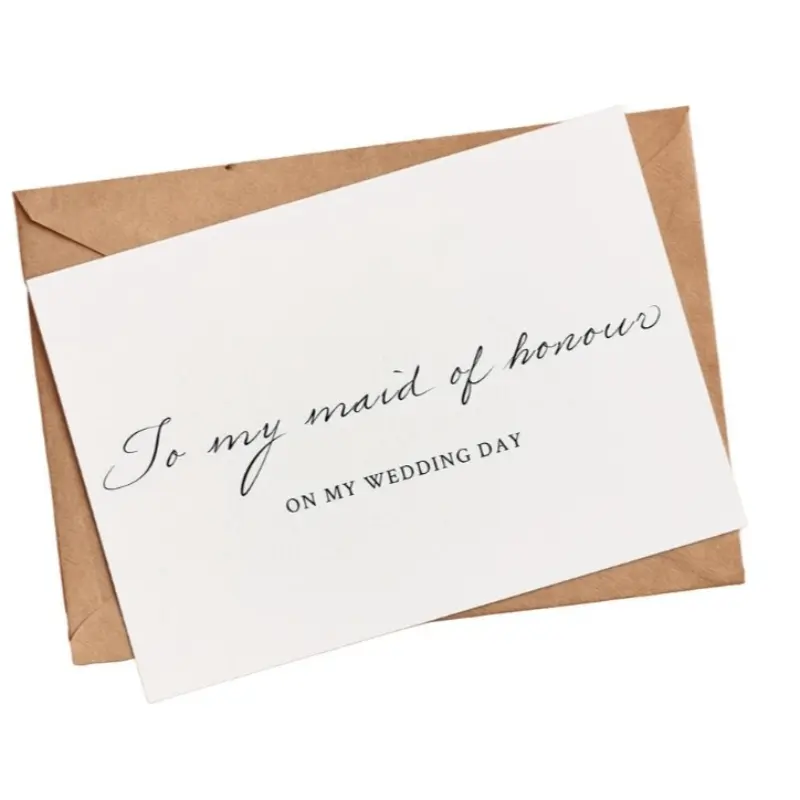 1PC Bridal Party Thank You Cards for Bridesmaids, Heartfelt Gratitude Cards for Wedding Day, Perfect Keepsake for Your Bridal Team