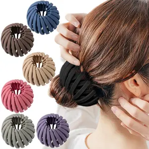 Bird Nest Magic Hair Clips 6Pcs Hair Accessories for Women Bun Maker Clips for Thick Thin Expandable Hair Ponytail Holders