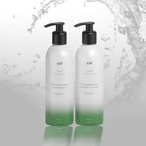 Cel Microstem Natural Hair Thickening Shampoo & Conditioner Set (2 x 8 fl oz) – Stem Cell Anti Thinning Shampoo – Professional Grade Biotin – Sulfate & Paraben Free - Suitable for Men and Women