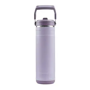 Pelican Pacific 26 oz. Double Wall Stainless Steel Water Bottle with Vacuum Insulation, Leak-Proof Screw-Top Lid with Straw Spout and Ergonomic Swing Handle