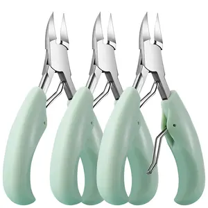 Nail Clippers for Thick Nail & Ingrown Toenails（3Pack), Toenail Clippers for Men, Women, Seniors, Sharp Curved Blade, Professional Pedicure Tool