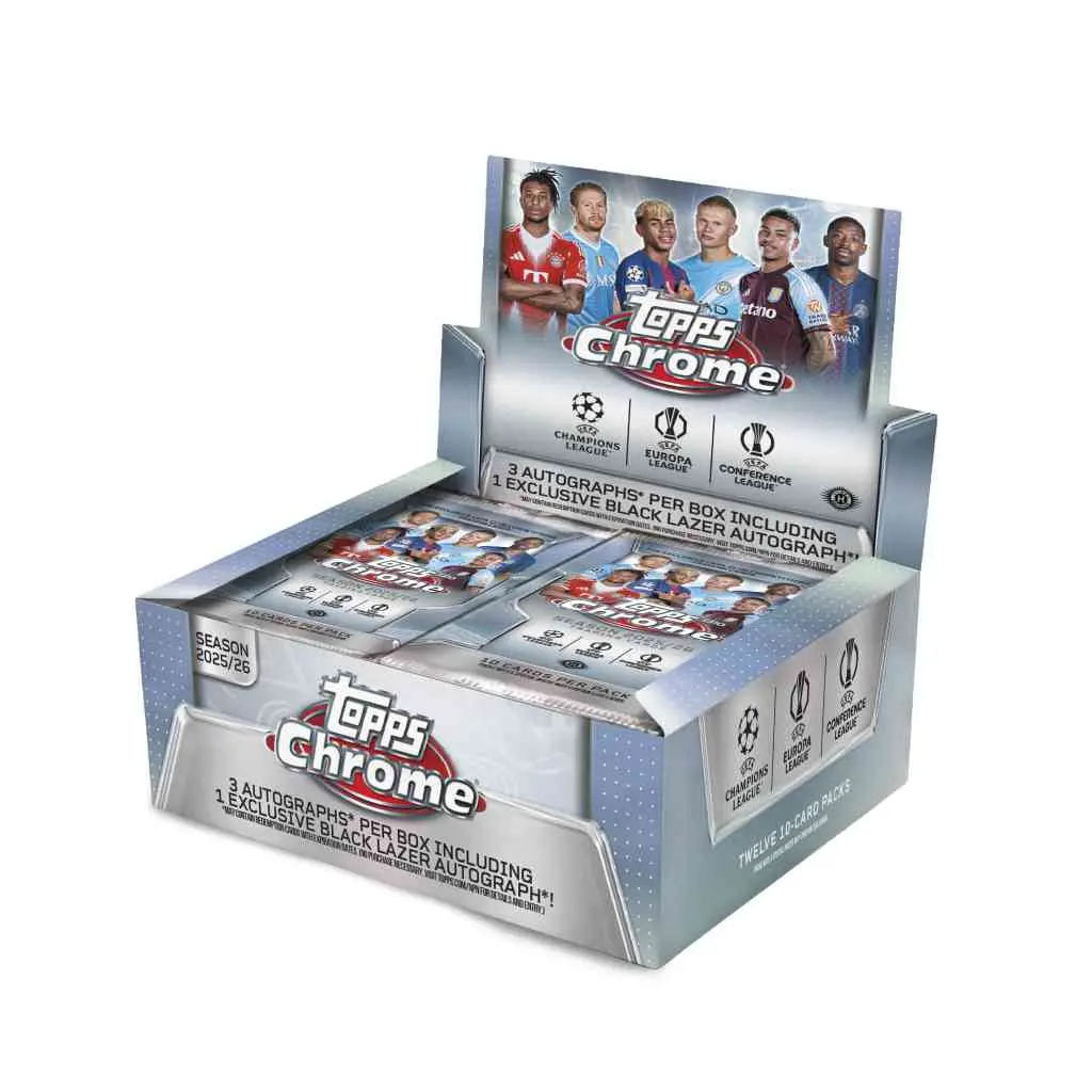 2025-26 Topps Chrome UEFA Club Competitions Jumbo Box or Pack