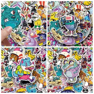 50pcs Trendy and Fun Animal and Bizarre Stickers Series, suitable for scrapbooks, diaries, laptops, water bottles, cars, and other items with faith-based designs, making them a gift with a positive message. Sticker Decals