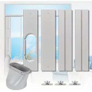 Portable Adjustable Vertical/Horizontal Sliding Window Kit for Air Conditioner, AC Window Vent Seal Suitable for 5.9” AC Exhaust Hose