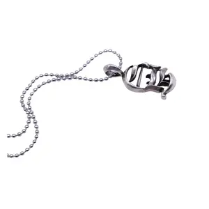 Logo CH Vertical Pendant With Ball Chain "Silver" CHRM0767
