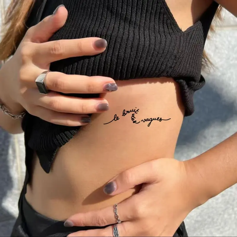 VIBE INK/Letter Designs Lasts 7-15 Days Waterproof Anti-friction Realistic Effect Natural Herbal Ingredients Suitable for Sensitive Skin