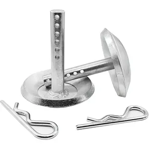 Snow Plow Skid Shoe Blade Protector Replacement Skids Shoes with Round Shaft and Adjustable Pin Placement Lock Plow Skid Feet (2/Pack)