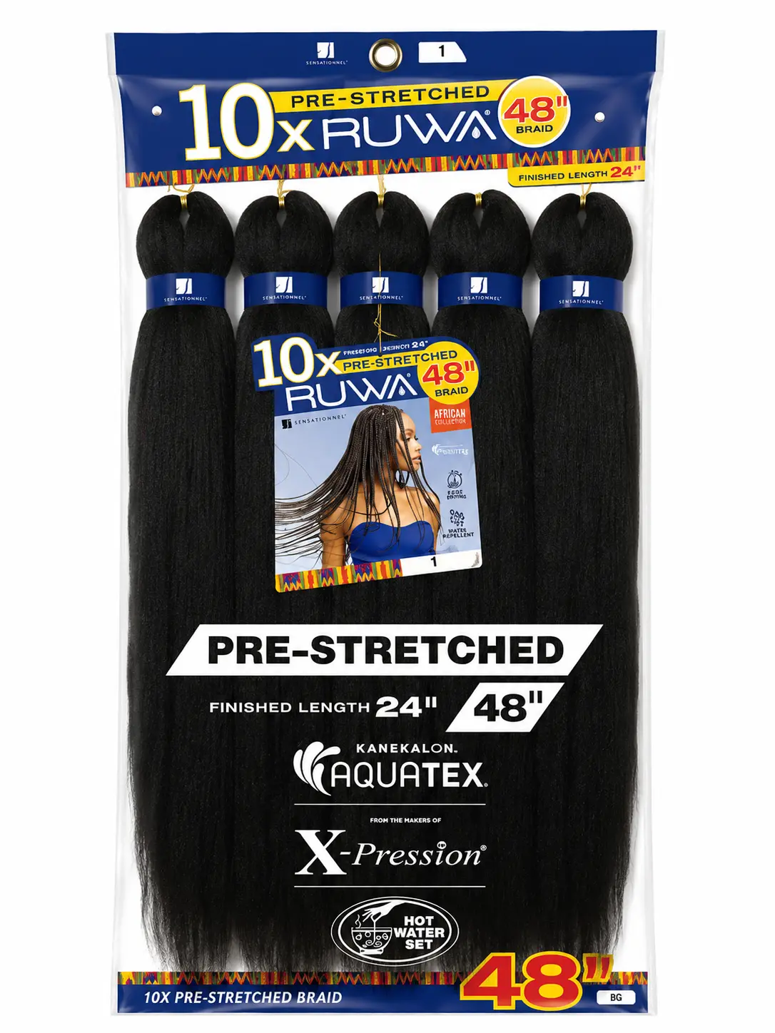 10xRUWA Pre-Stretched Braiding Hair