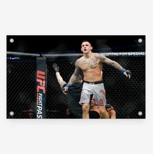 Dustin the Diamond Porier Flags UFC Inspired Fight Night Wall Flag Combat Sports Banner for Bedroom Octagon Gym Decor Gift for MMA Fans