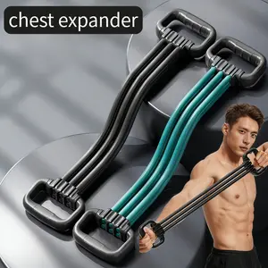 Multi-Functional 6-Tube Chest Expander, High Elasticity Resistance Training Rope, Portable Home Fitness Equipment for Arm, Shoulder & Body Exercise