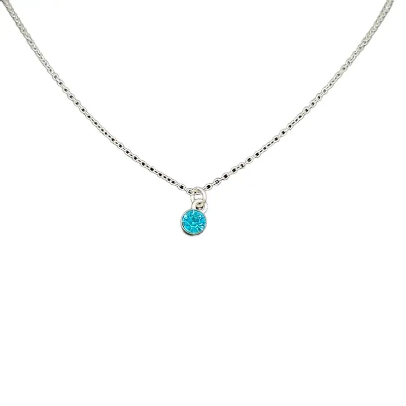 Jeannie's Divine Jewelry Collection 20-inch Lightweight Silver-Toned Necklace with Hypoallergenic Round Crystal Pendant for Everyday Grace