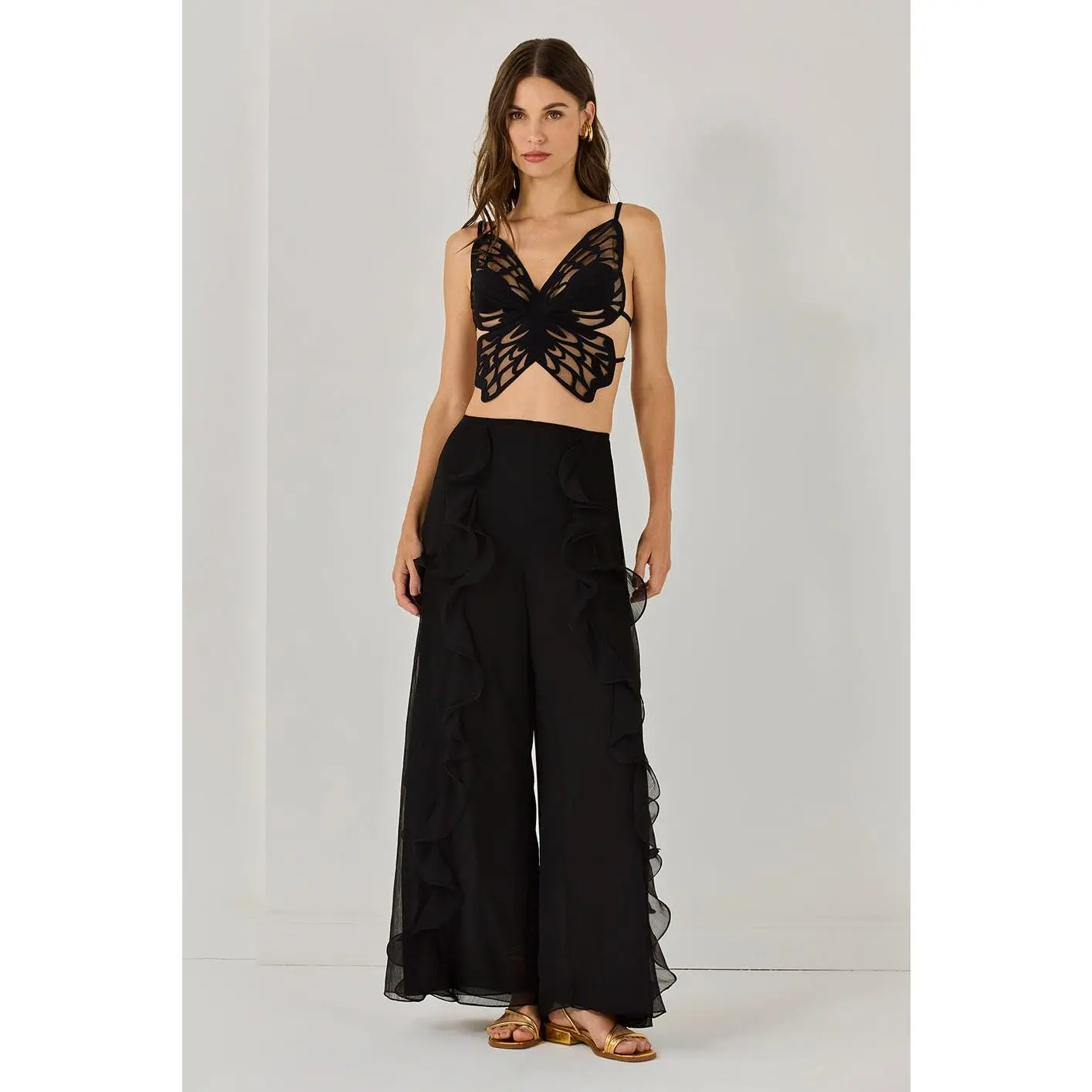 SILK PLISSE PANT (RUNWAY)
