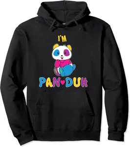 I'm Pan Duh Pansexual Panda Hoodie Funny LGBT Pride Gift Pullover Hoodie - Gabriellef Shop 72B07GD72C9R