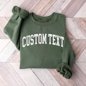 Custom Sweatshirt for Women and Men, Personalized Text Crewneck, Vintage Varsity Style Pullover, Custom Logo Shirt for Small Business, Soft Comfy Unisex Fleece, Perfect Birthday or Anniversary Gift