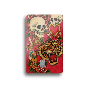 Tattoo Tiger Roses Card Skin