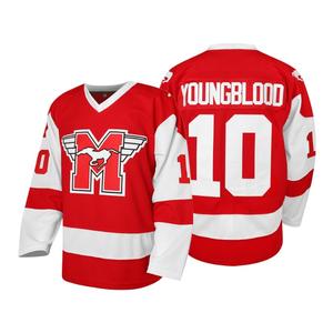 【TikTokShopBlackFriday】Men's Letter & Youngblood Jersey, #10,Vintage Long Sleeve V Neck Hockey Ball Uniform,  Ice Hockey Jersey, Casual Sportswear for Men