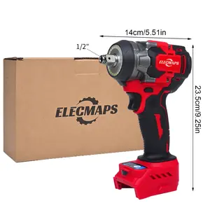 3-in-1 Cordless Brushless Impact Wrench (Tool Only — Battery Not Included) | 450 Nm Power Tool — Ideal for Automotive Repair & Home DIY | Red & Black Design