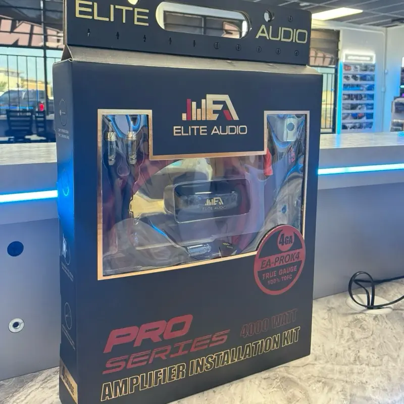EA-PROK4 4 Gage OFC Audio Amplifier Wiring Cable, High Gain Audio Accessory for Secure Connection, Works w/ TVs