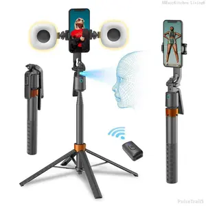 Auto Face Tracking Tripod for iPhone 70" with Light and Gesture Control, Selfie Stick for Video Recording & TikTok Live Streaming & Content Creator tripol movingPulseTrail5ABEasyKitchen Living6