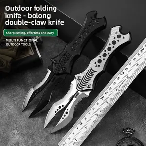 Multifunctional Double-Pivot Plier Knife, Outdoor Survival Knife with High Hardness, Portable Camping Tool, Versatile Wilderness Survival Knife, Christmas Gift