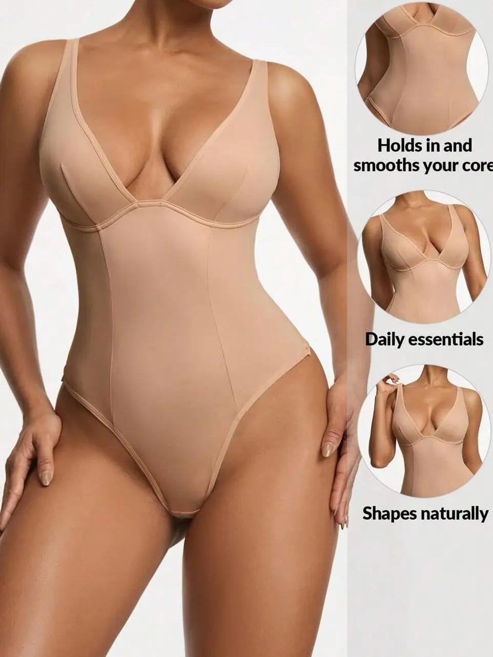 Underwire Shapewear Bodysuit, Sculpting Full Body Shaper, Supportive Lingerie for Flattering Fit