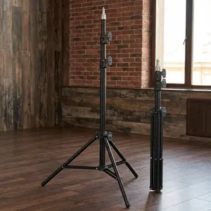 Projector stand, floor-standing projector tripod stand 1/4 screw installation, adjustable height 21 inch - 63 inch, any angle adjustment, suitable for living room, courtyard, bedroom