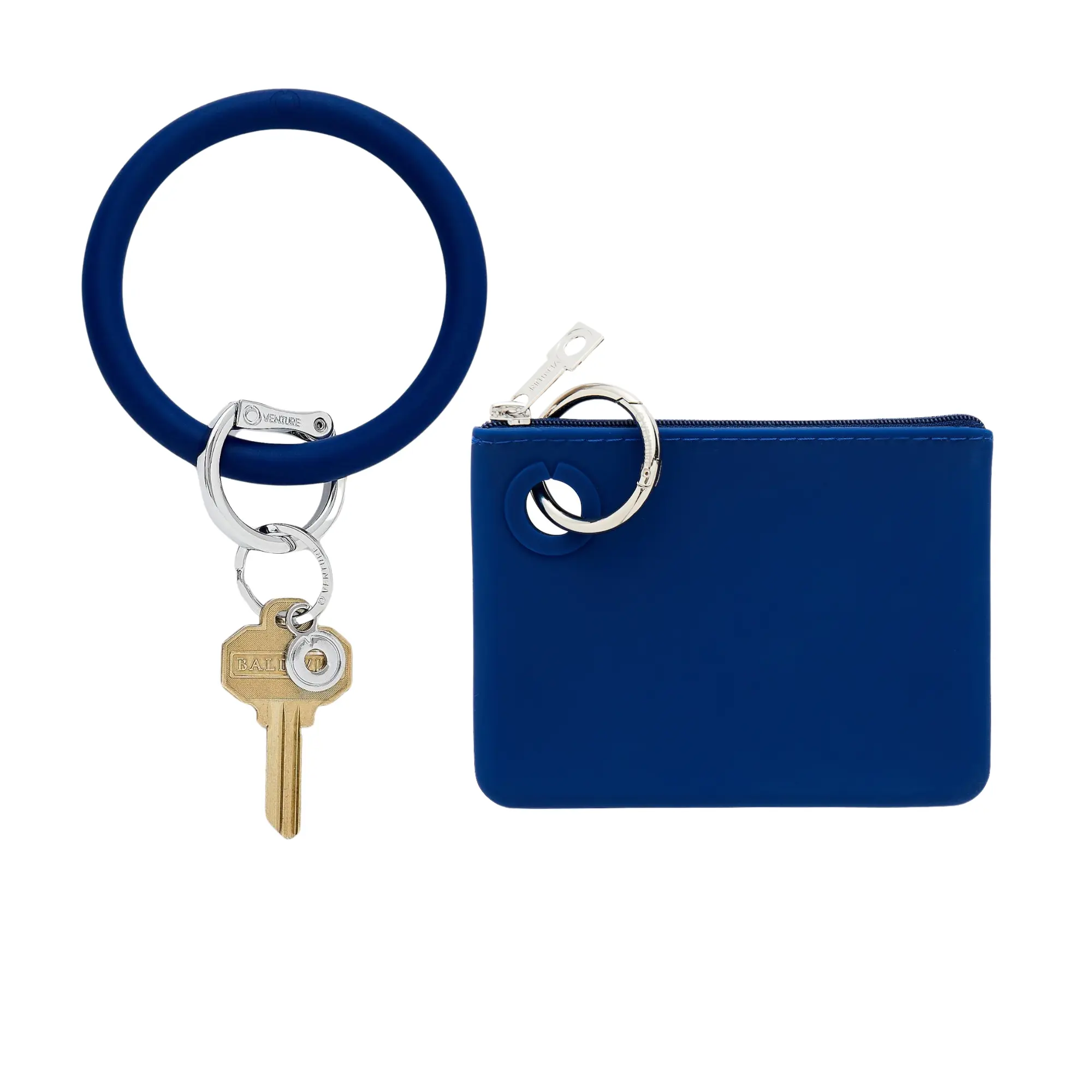 OVENTURE Mini Pouch Wristlet - Midnight Navy, Water-Resistant Silicone, Secure Locking Clasp, Perfect for Pool & Gym, Daily Commuter Purse