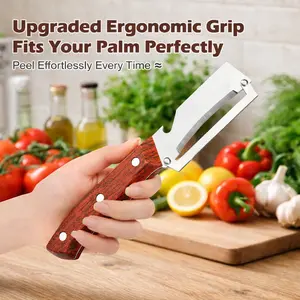 AA 2-in-1 Fruit & Veggie Peeler Kitchen Gadget, Sharp Stainless Steel Blade, Upgraded Ergonomic Comfort Non-Slip Grip, Multi-Functional Kitchen Utensil with Bottle Opener for Efficient Peeling