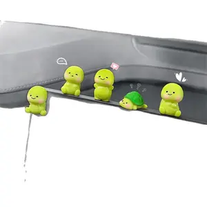 Cute Mini Turtle Car Dashboard Ornaments - Adorable Green Turtle Figurines, Compact View-Safe Decor That Won’t Block Your Sight, Stable No-Fall Auto Interior Accessories, Fun & Aesthetic Decor for Your Car & Desk
