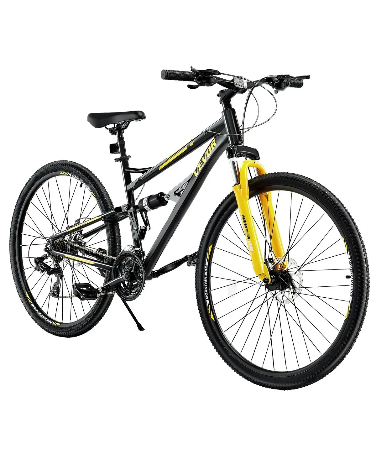 29-Inch Mountain Bike Full Suspension Aluminum Frame, 24-Speed Drivetrain, Dual Disc Brakes, Adult MTB Bicycle for All-Terrain Trail Riding, Lightweight Alloy Construction, 29-Inch Wheels, Responsive Ride
