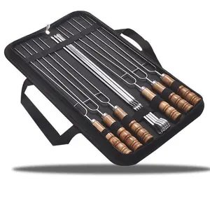Stainless Steel BBQ Skewer Set for Grilling