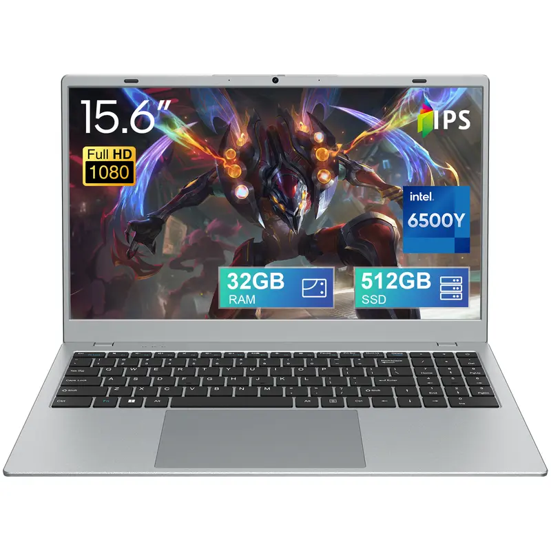 Laptop Space Gray Intel 6500Y up to 3.40GHz 32GB RAM 512GB SSD 15.6 inch IPS Screen 38Wh Battery2.4G 5G WiFi BT 5.0 Ultimate Home Hub for 4K Streaming  Web Browsing Remote Learning and Daily Tasks