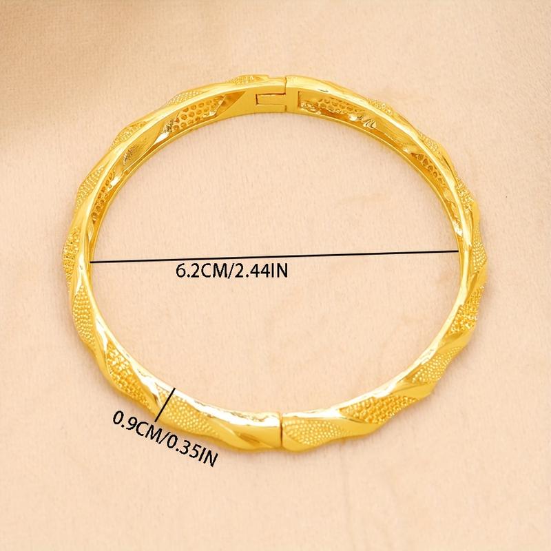 24K Elegant Gold Plated Open Bangle Bracelet Set,Classic Vintage Style,Jewellery Accessories,Perfect for Daily Wear,Special Occasions,All Season Fashion Jewelry bracelet stack bracelets for women,valentines gifts for gf 24K Elegant Gold Plated Open Bangle Bracelet Set,Classic Vintage Style,Jewellery Accessories,Perfect for Daily Wear,Special Occasions,All Season Fashion Jewelry bracelet stack bracelets for women,valentines gifts for gf