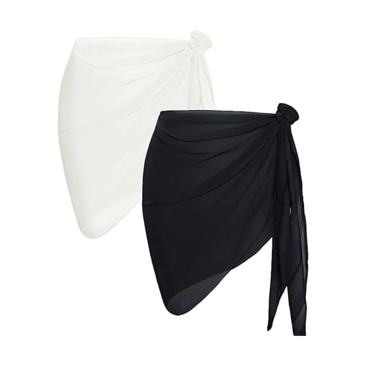 2 PCS Women Beach Sarong – Sheer Bikini Swimsuit Cover Up Wrap