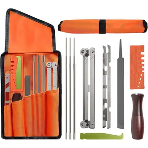 10- Professional  Sharpening Kit (afilador de motosierra) - Files in 5/32", 3/16", 7/32", Includes File Holder, Depth Gauge, Storage Case for