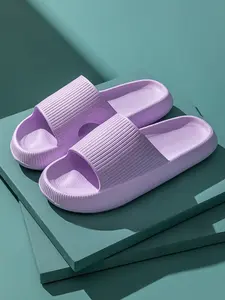 Summer Women's Colorful Thick Sole Cloud Slide Sandals, Comfortable Non-Slip Casual Outdoor EVA Beach Slippers for Beach & Vacation