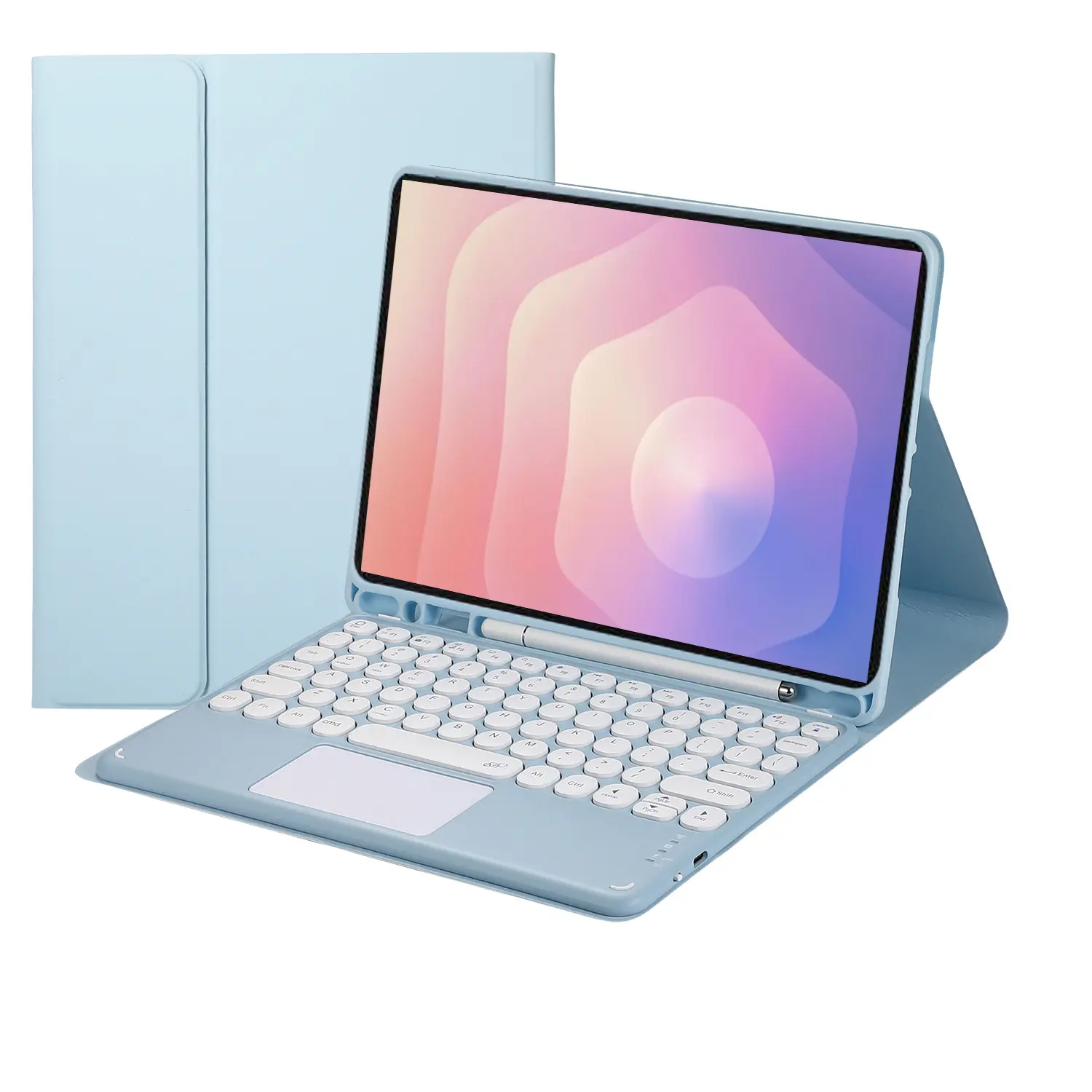 Magnetically Detachable Bluetooth Touch Keyboard Case with Pencil Holder for 11-inch Samsung Galaxy Tab S11 2025 (SM-X730/SM-X736B) Android Tablet Accessories, Ideal for Work, with Fully Charged Compatibility