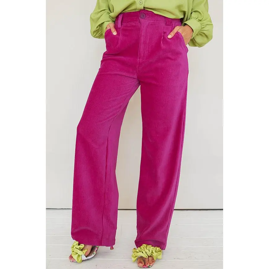 Catalog Magenta Corduroy Pants- FINAL SALE