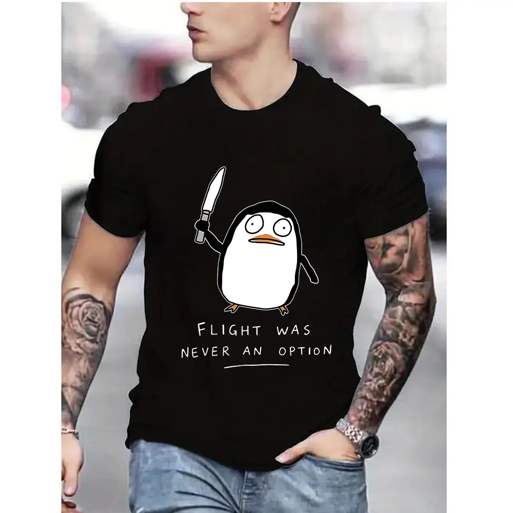 Flight Was Never An Option Penguin T-Shirt, Funny Meme Animal Tee
