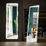 71"x26" Dimmable LED Full Length Floor Mirror with Stand, Touch Control, Aluminum Frame, Wall-Mount or Leaning Design, Black Bedroom Items for Makeup Vanities, Aesthetic Room Decor, Apartment Accessories
