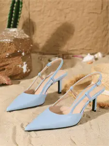 Stylish Pointed-Toe Slingback Stiletto Heels with Strappy Detail, Trendy Women's Fashion Footwear, Perfect for Office Looks, Date Nights, Fashion Events and Daily Polished Style