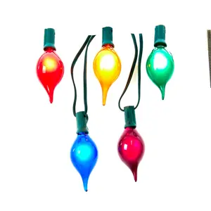 Kurt Adler UL 10-Light G45 Multicolor Teardrop Light Set