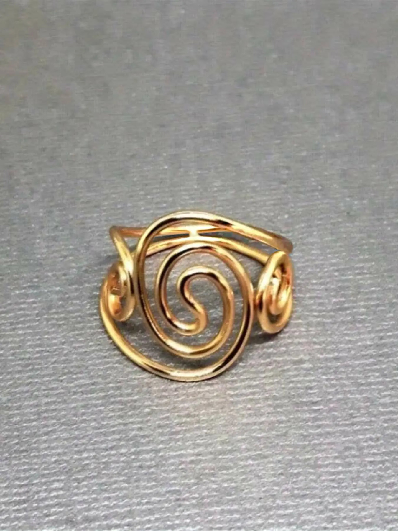 Vintage Geometric Spiral Open Ring, Chunky Swirl Rings, Stainless Steel, Fade-Resistant, Women's Jewelry, Casual Daily Wear, Party, Vacation Gift, Chunky Statement Ring, Fashion Rings