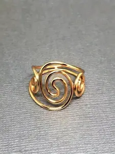 Vintage Geometric Spiral Open Ring, Chunky Swirl Rings, Stainless Steel, Fade-Resistant, Women's Jewelry, Casual Daily Wear, Party, Vacation Gift