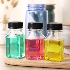 Disposable Juice Bottle, 10pcs Mini Portable Repacking Plastic Clear Juice Water Bottle, Drinking Bottle for Home Kitchen Office Outdoor Picnic